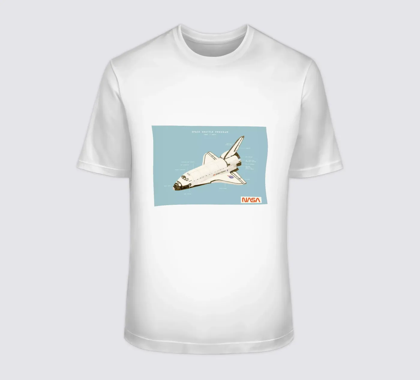 Space Shuttle Program t-shirt by Florent Bodart