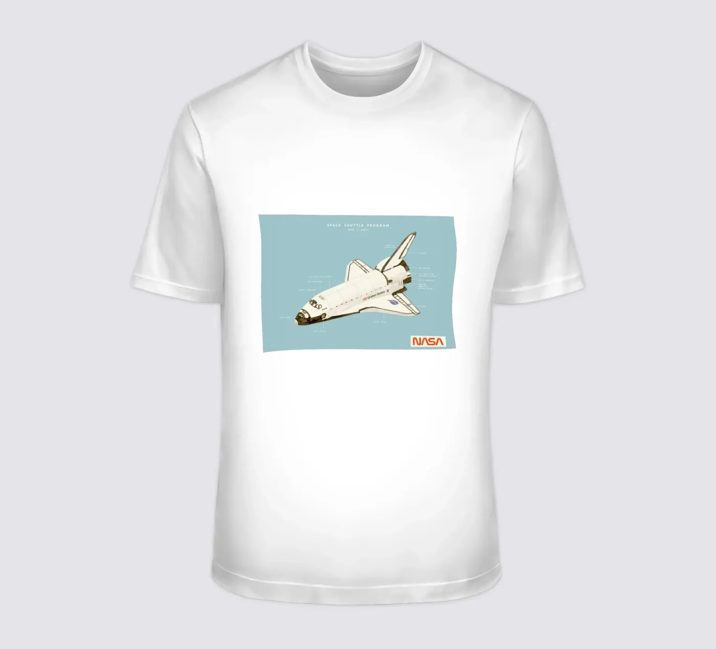 Space Shuttle Program t-shirt by Florent Bodart