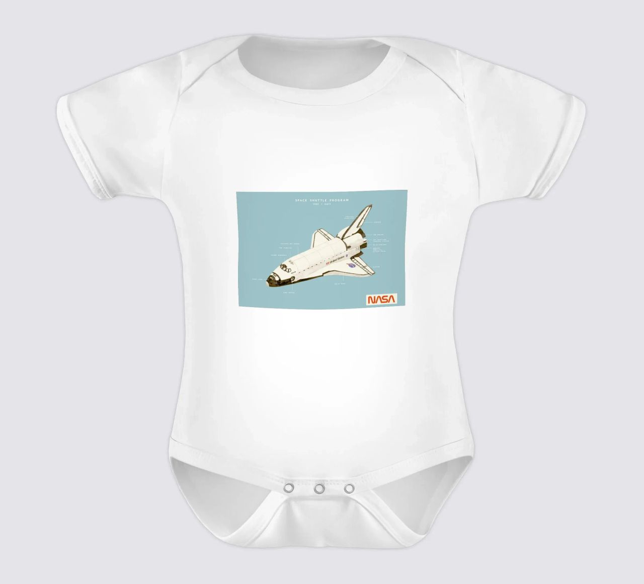 Space Shuttle Program body neonato maniche corte da Florent Bodart