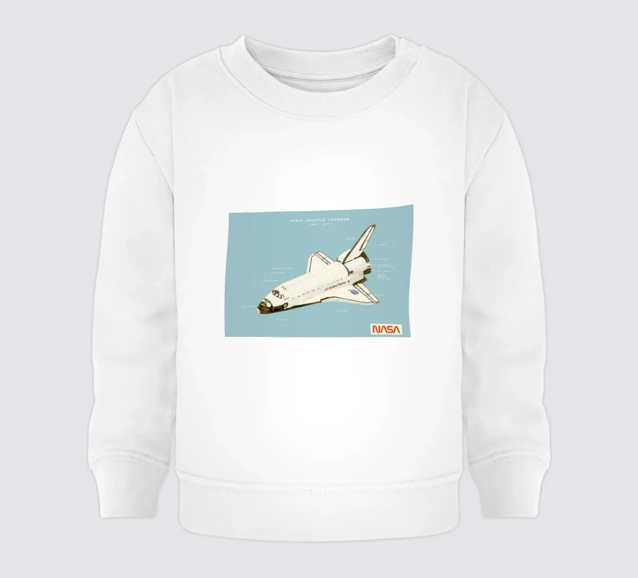 Space Shuttle Program sudadera de bebé de Florent Bodart