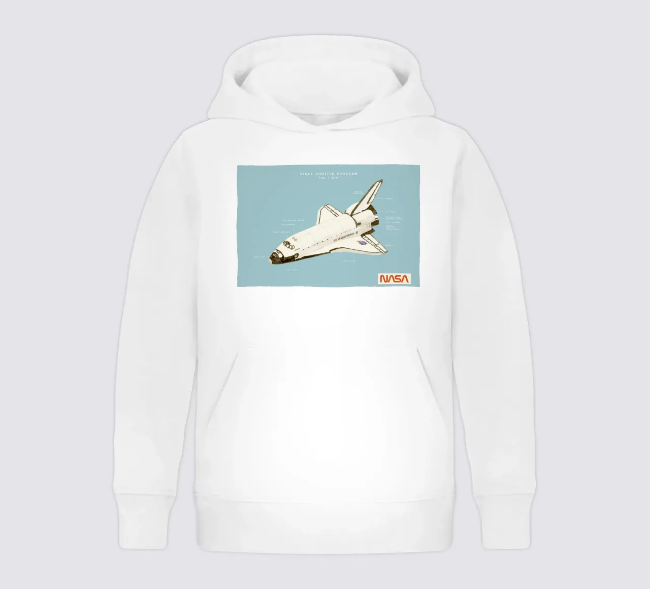 Space Shuttle Program felpa bambino con cappuccio da Florent Bodart