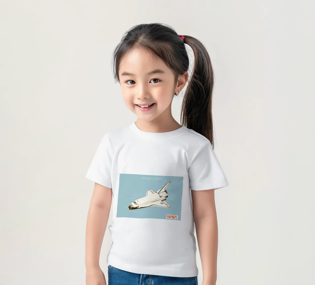 Space Shuttle Program Kinder T-Shirt von Florent Bodart