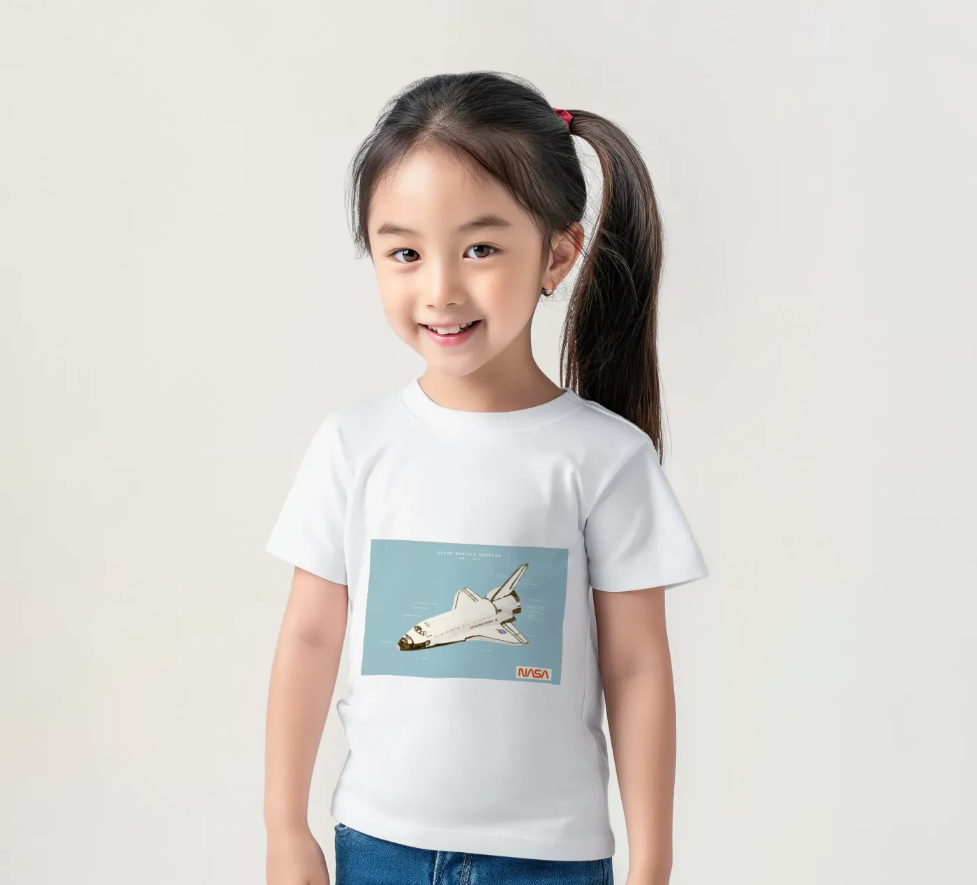 Space Shuttle Program kinder t-shirt van Florent Bodart