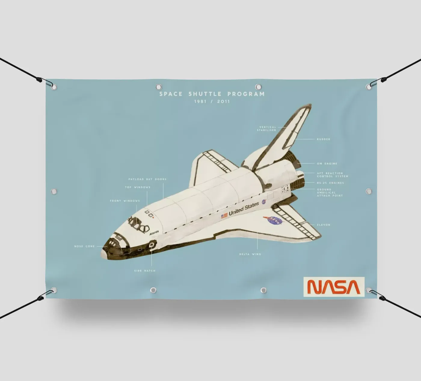 Space Shuttle Program telo in pvc da Florent Bodart