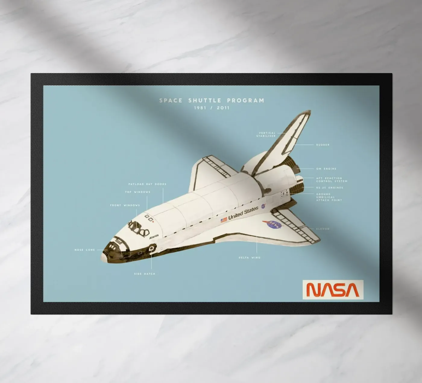 Space Shuttle Program doormat by Florent Bodart