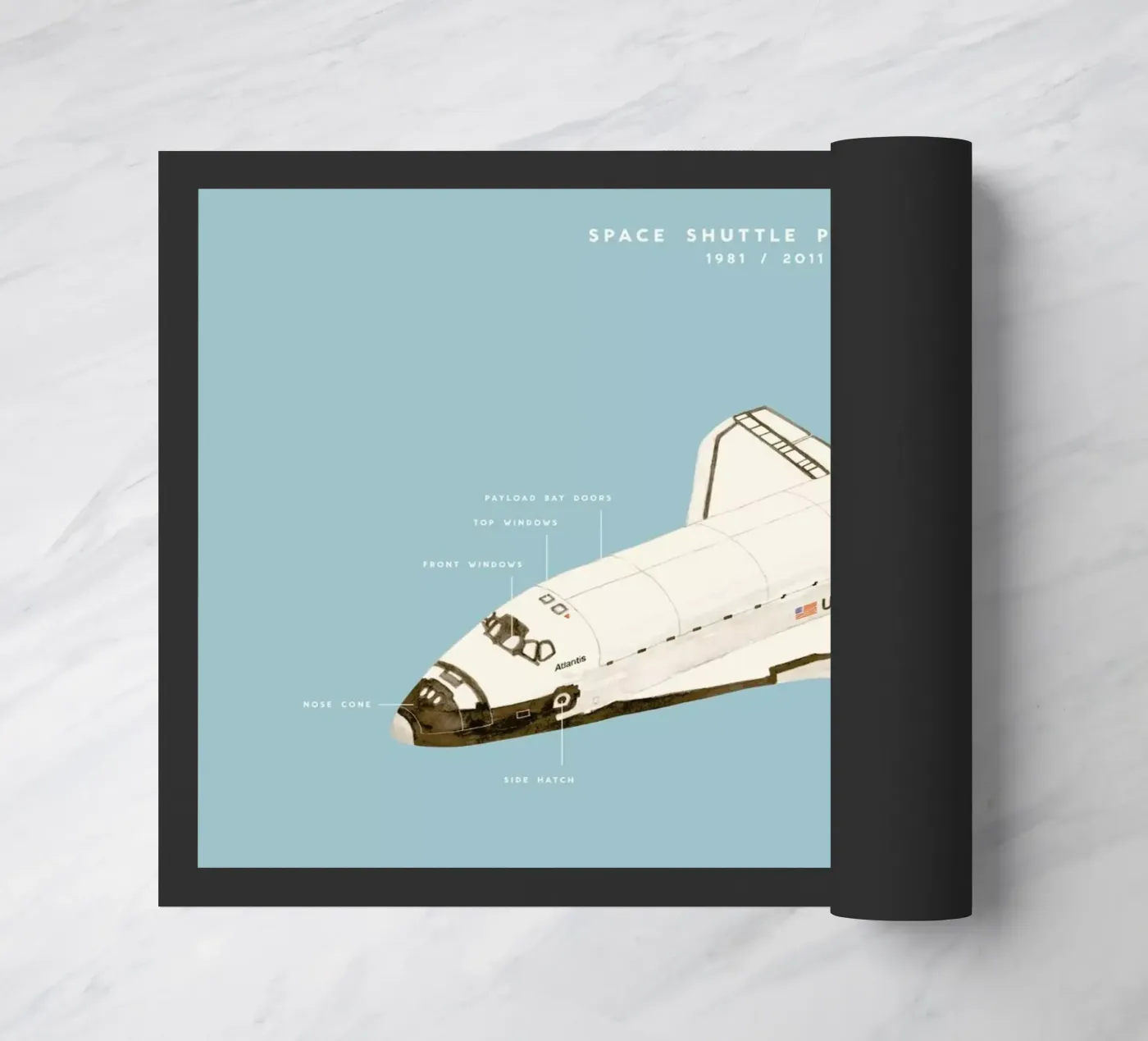 Space Shuttle Program doormat by Florent Bodart