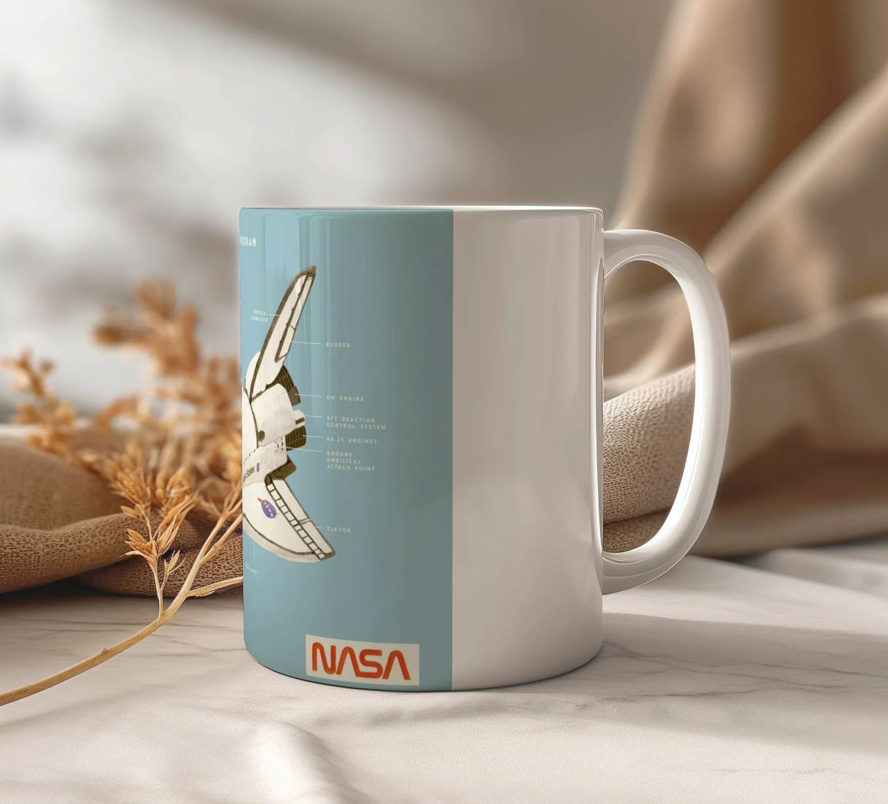 Space Shuttle Program tazza in ceramica da Florent Bodart