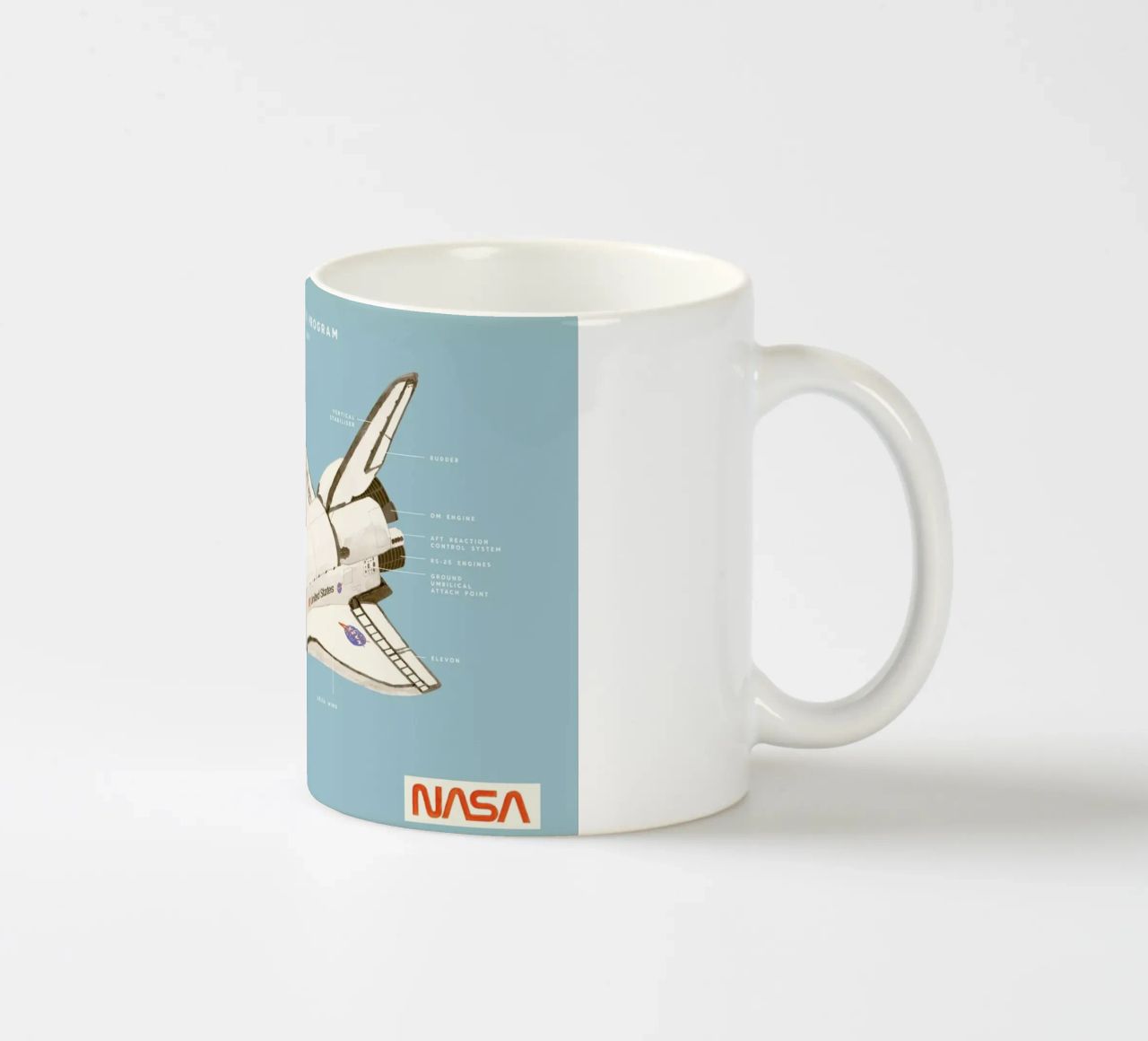 Space Shuttle Program tazza in ceramica da Florent Bodart