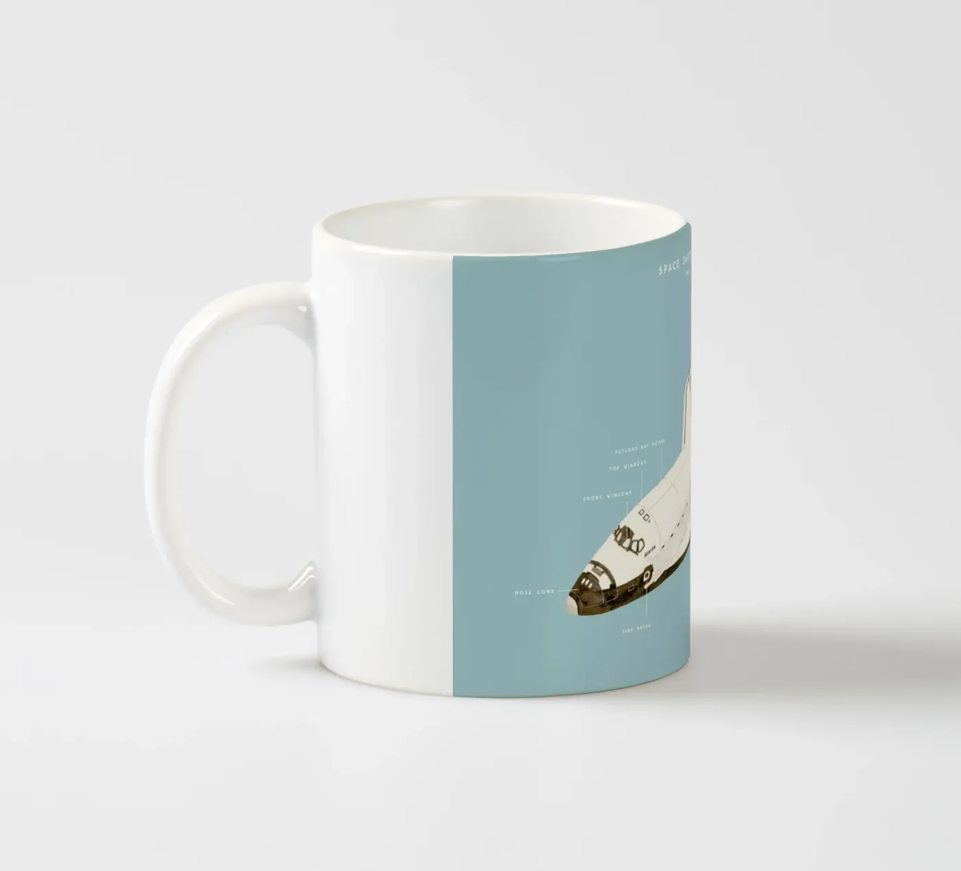 Space Shuttle Program ceramic mug by Florent Bodart