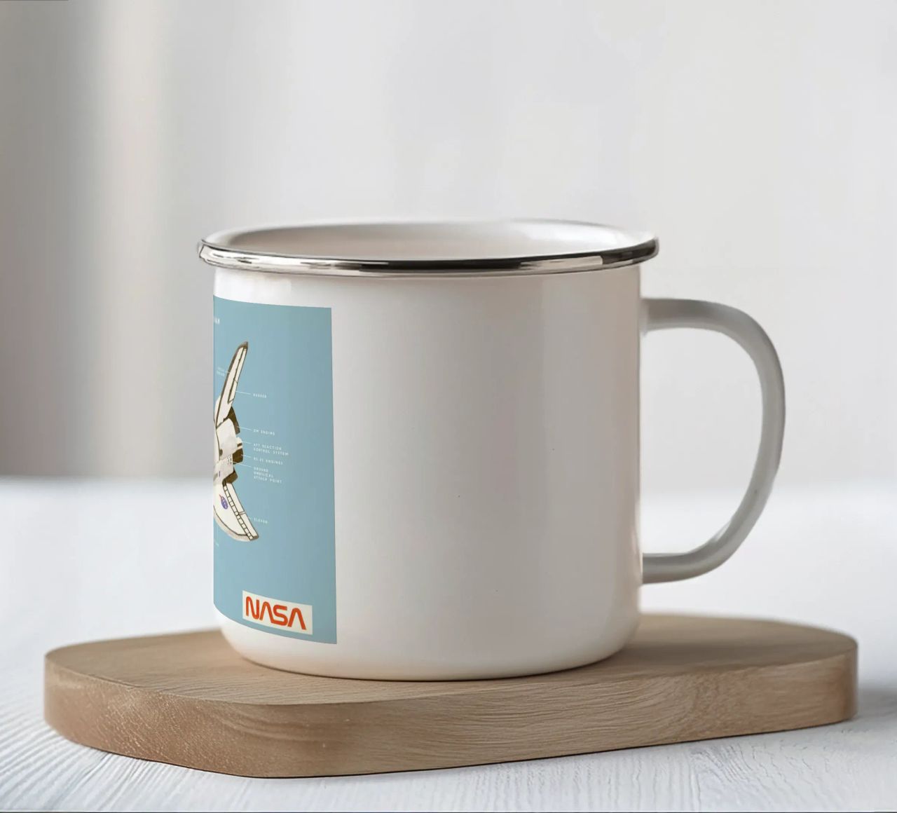 Space Shuttle Program tazza in smalto da Florent Bodart