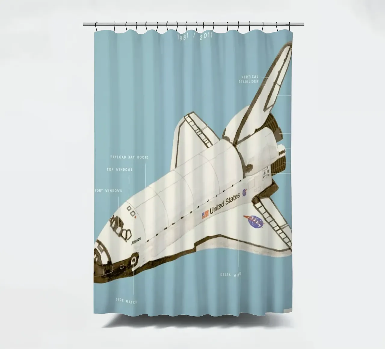 Space Shuttle Program tenda da doccia da Florent Bodart