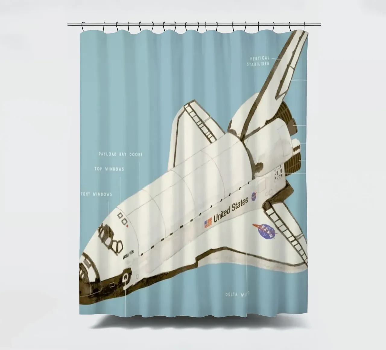 Space Shuttle Program tenda da doccia da Florent Bodart