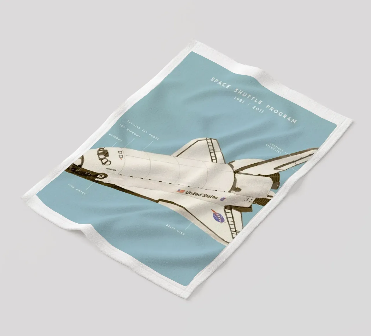 Space Shuttle Program Fleecedecke von Florent Bodart