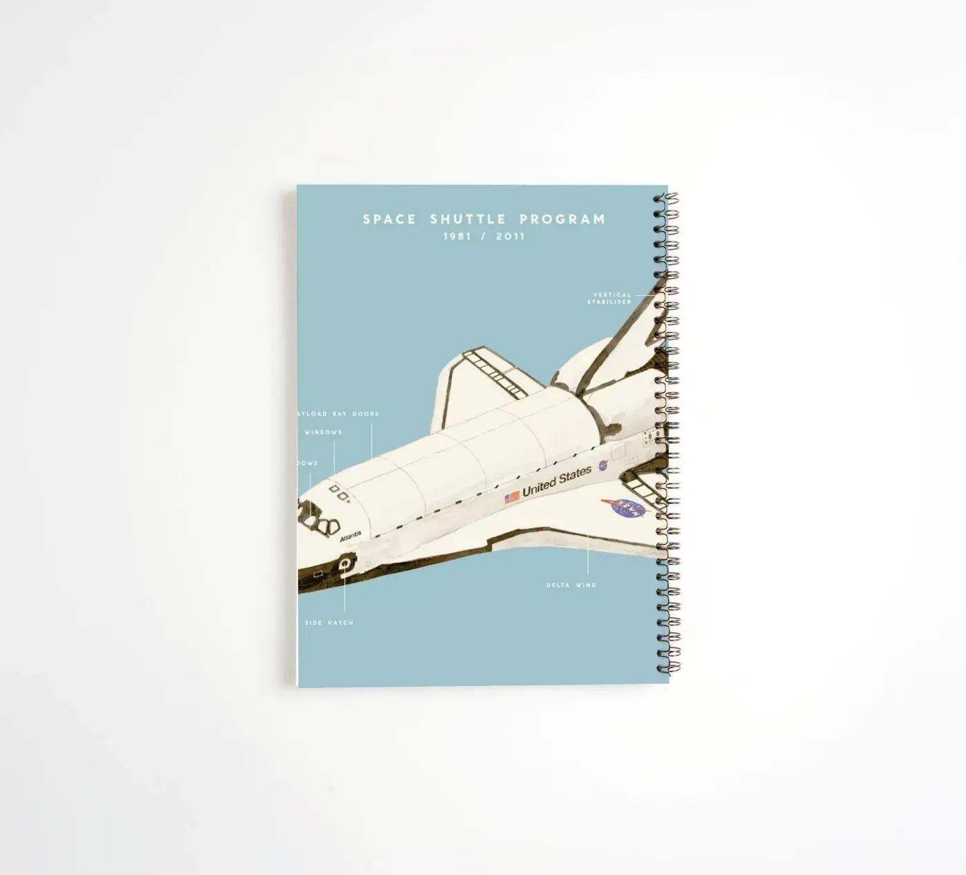 Space Shuttle Program spiral notebook by Florent Bodart
