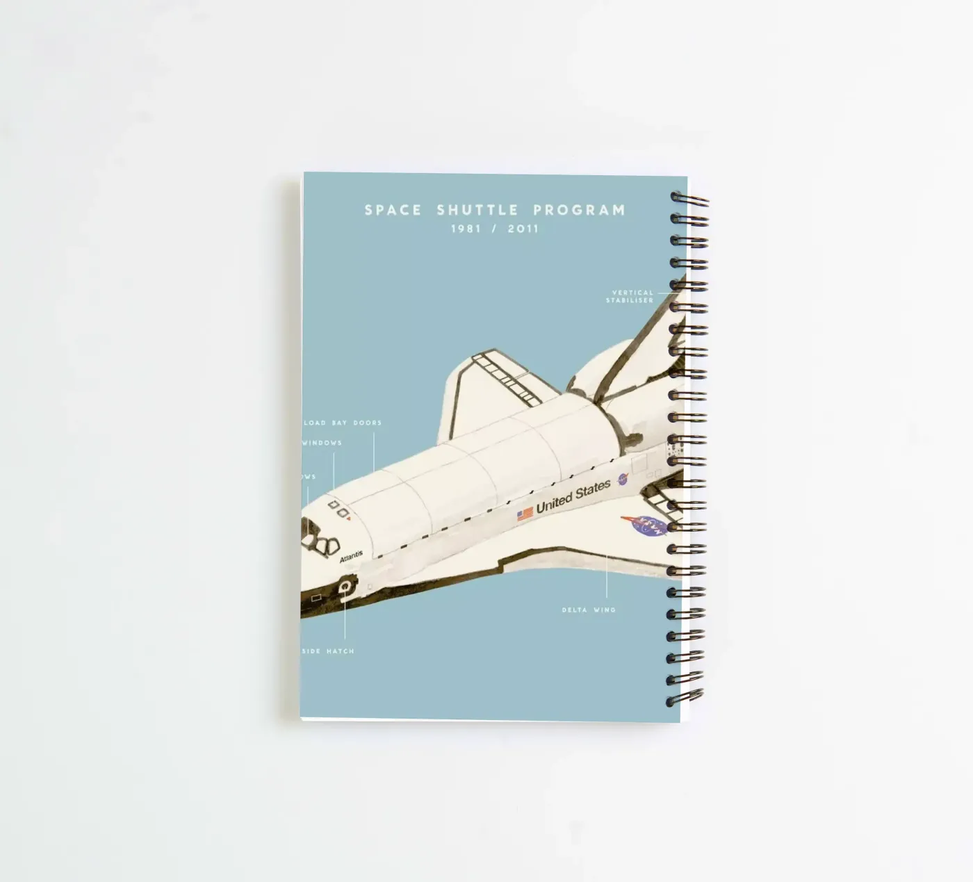 Space Shuttle Program spiral notebook by Florent Bodart