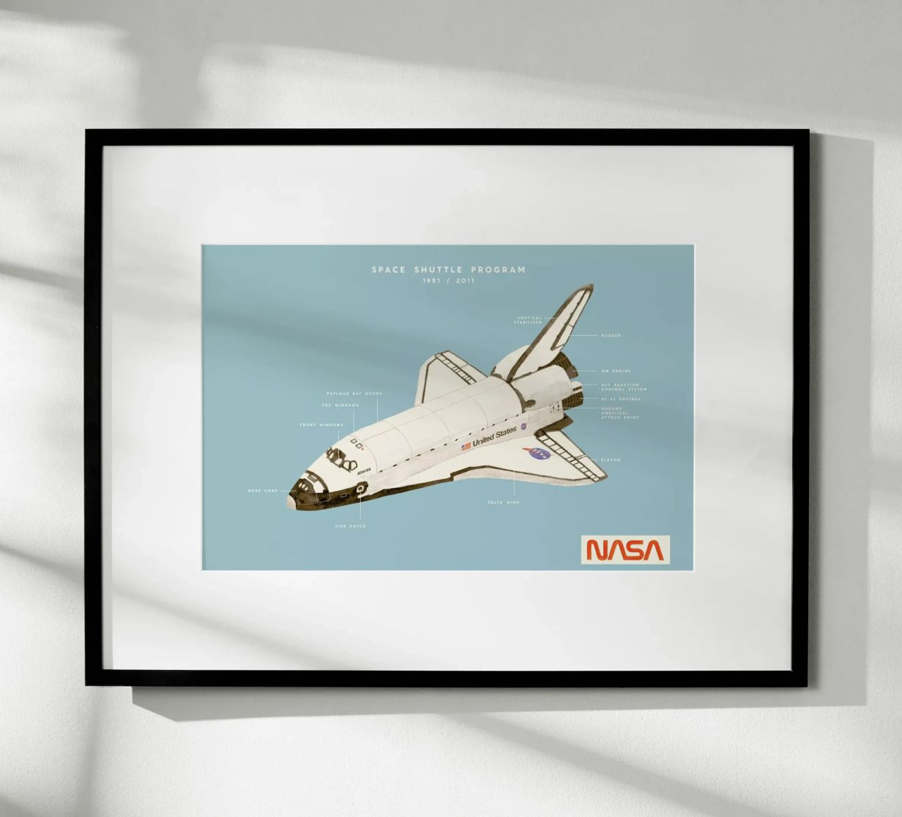 Space Shuttle Program carta hahnemühle da Florent Bodart