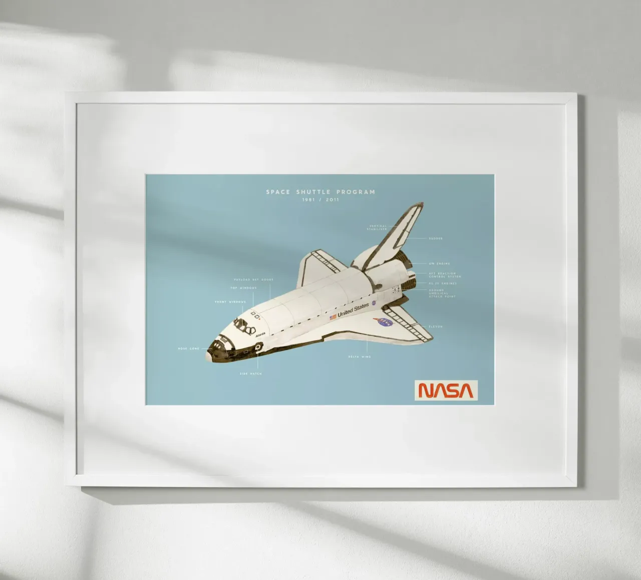 Space Shuttle Program carta hahnemühle da Florent Bodart