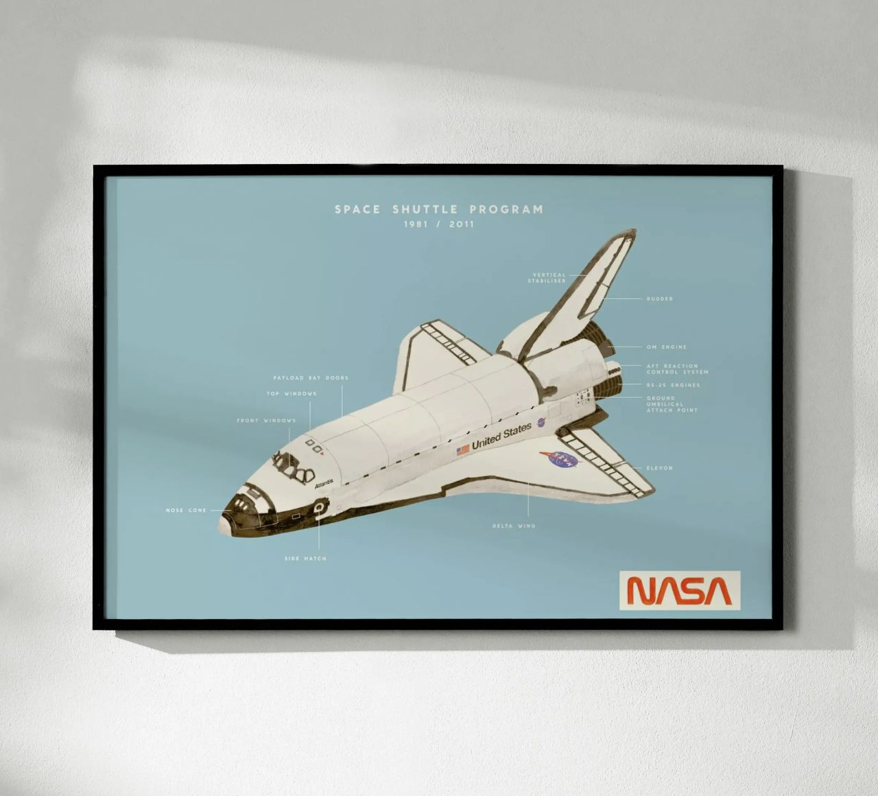 Space Shuttle Program carta hahnemühle da Florent Bodart