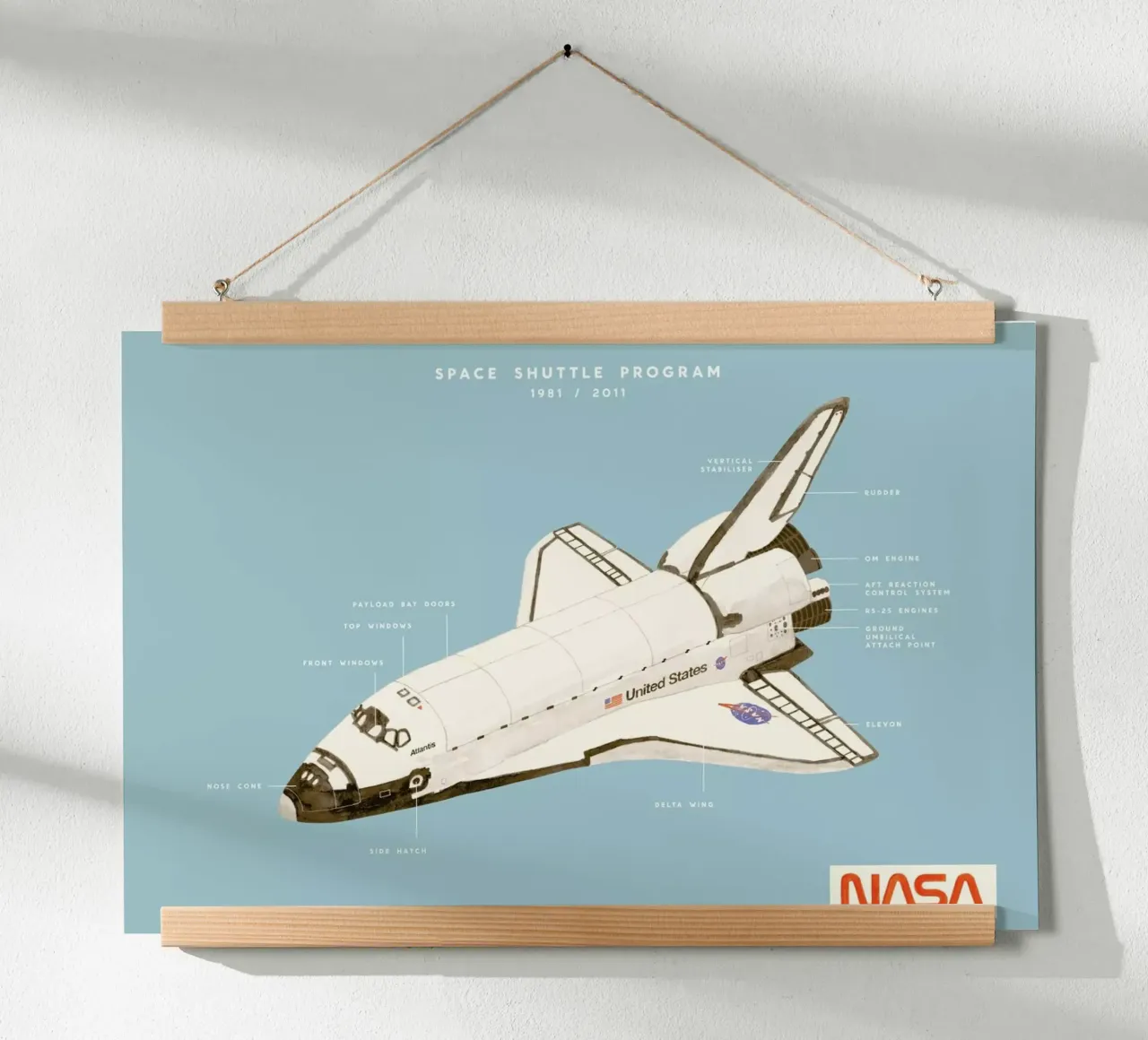 Space Shuttle Program carta hahnemühle da Florent Bodart
