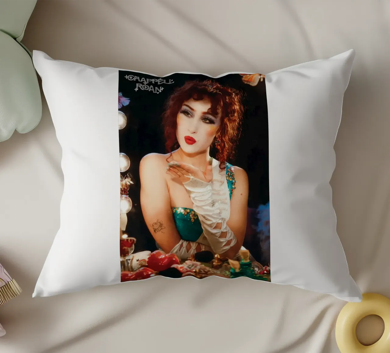 Beautiful Chappell Roan Cute Poster decorative cushion by ardala guller