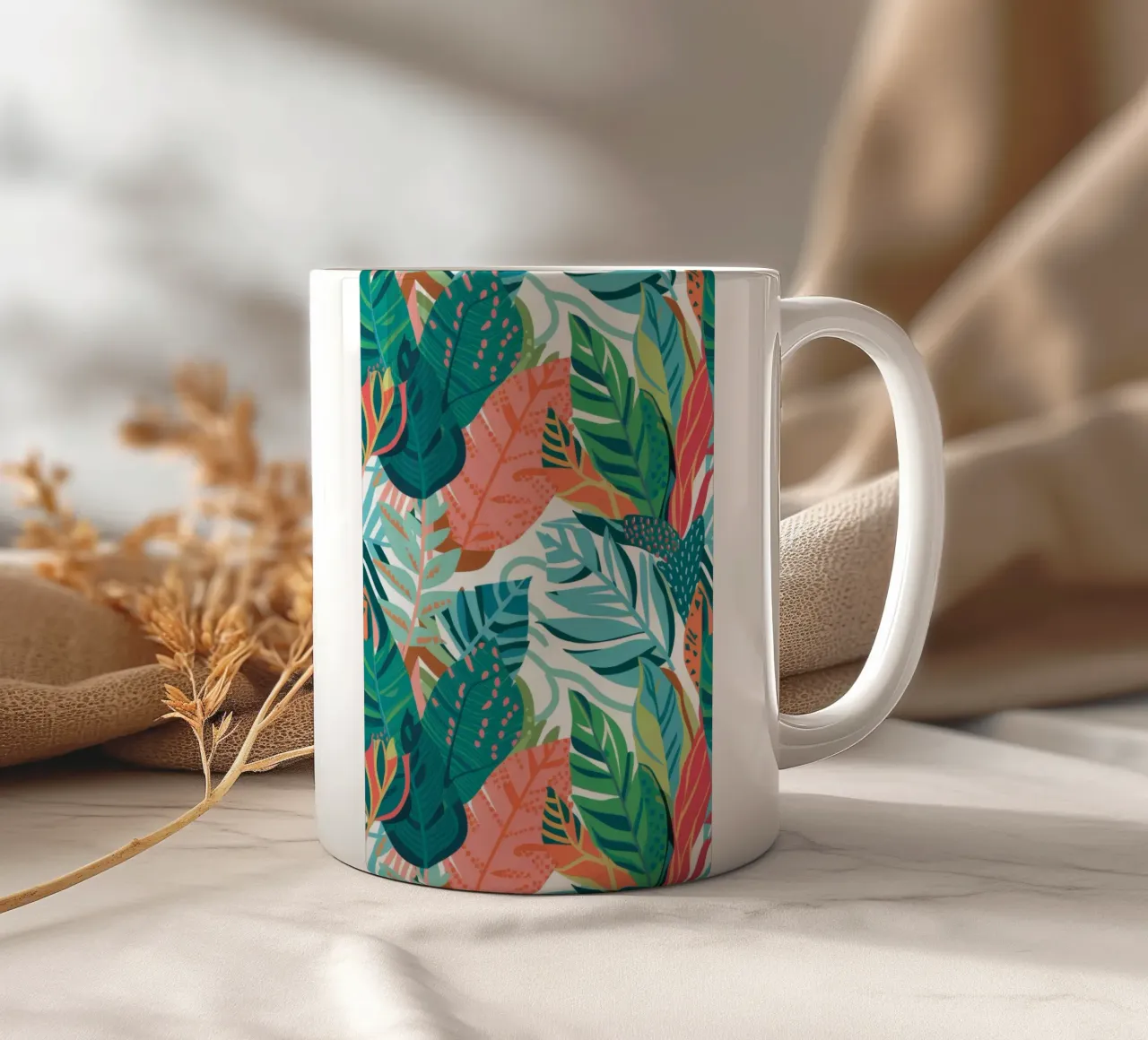 Menta, corallo e tropici tazza in ceramica da Grande Serene
