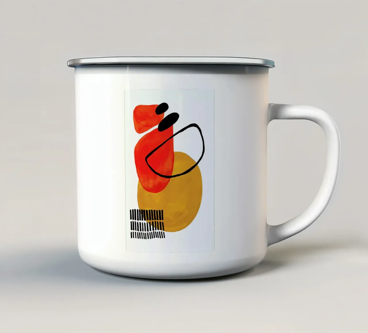 Space Age enamel mug by EnShape
