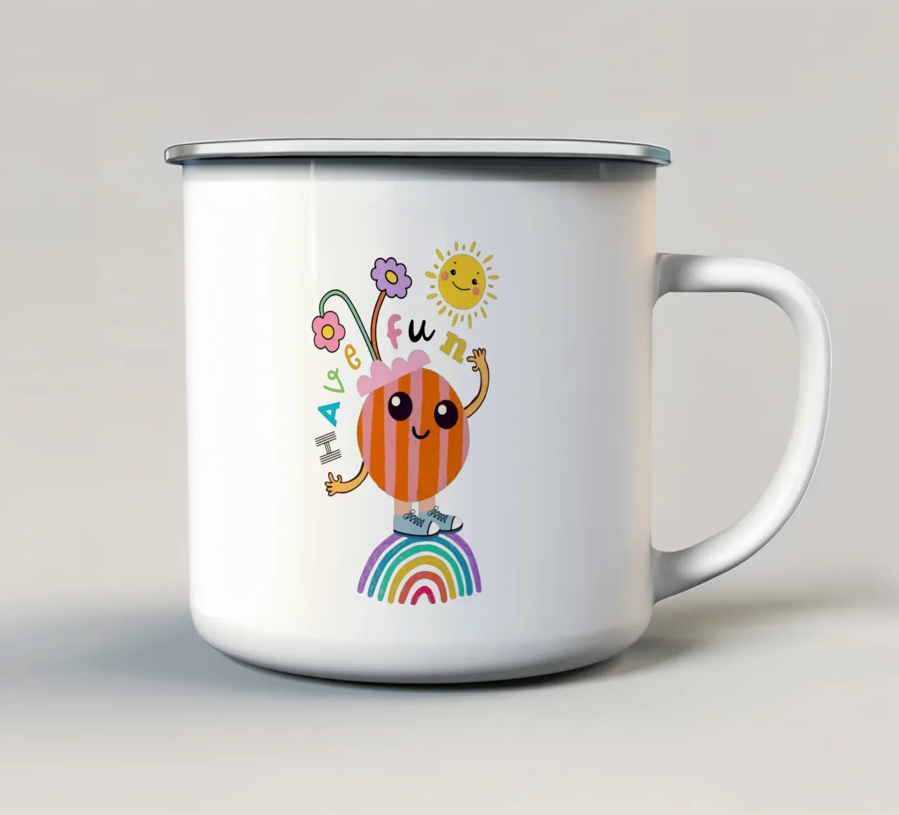 have fun enamel mug by fummelhummel