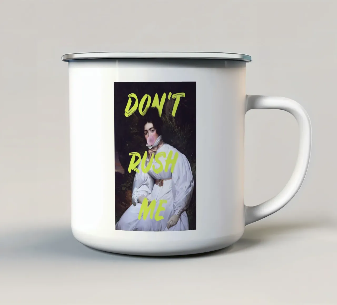 Don't Rush Me Sassy Bubble Gum Art tazza in smalto da GraceDigitalArtCo