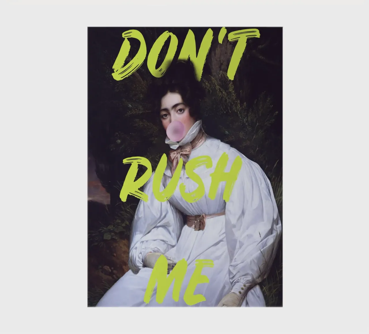 Don't Rush Me Sassy Bubble Gum Art notebook by GraceDigitalArtCo