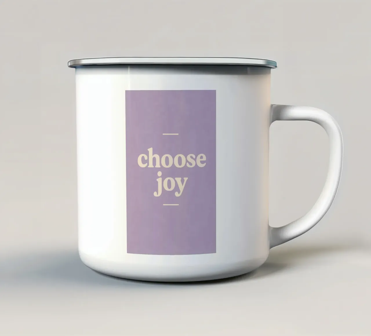 Choose Joy (Purple) tazza in smalto da treechild