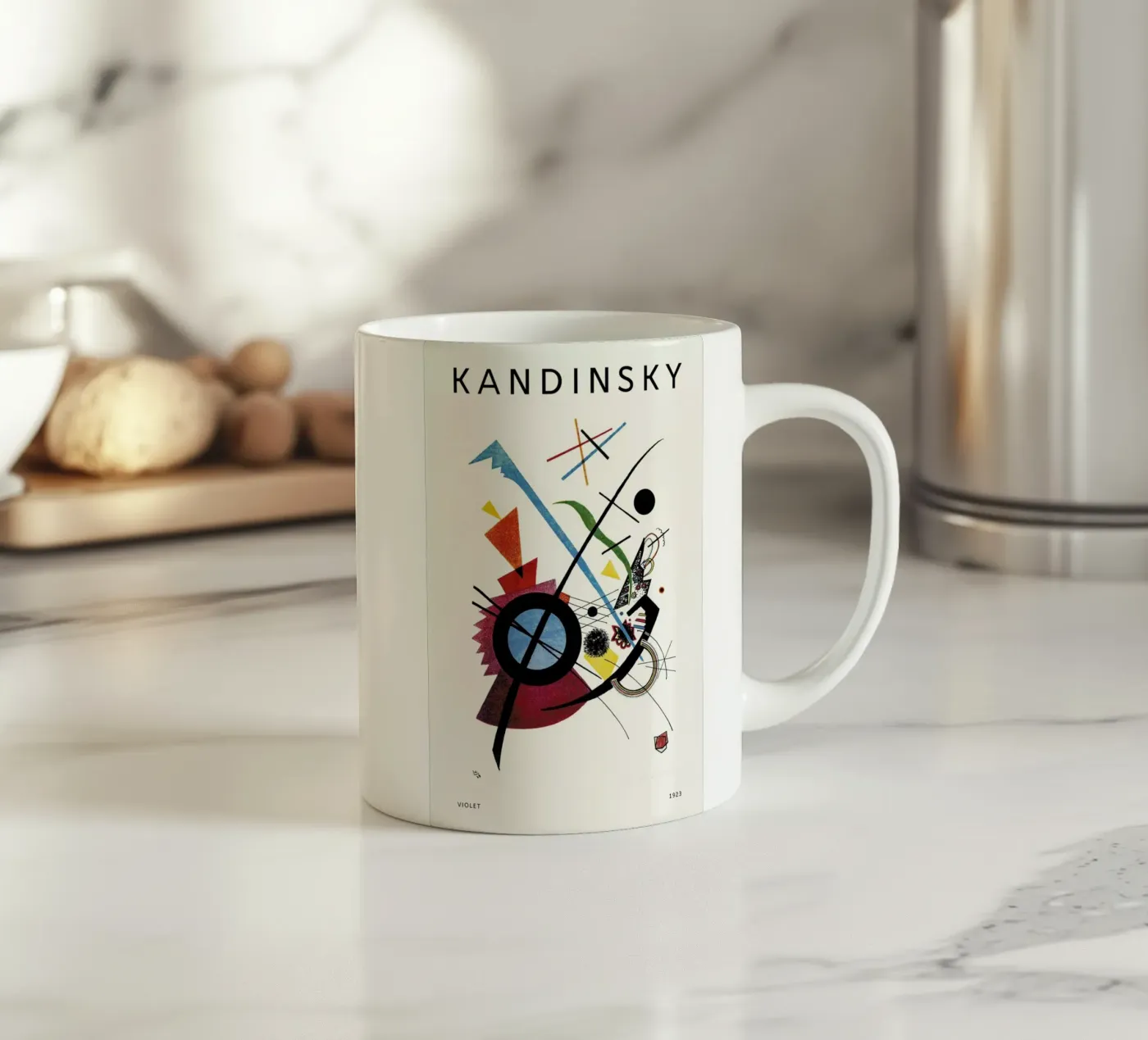 Kandinsky - Violet ceramic mug by Vintage by JUNIQE