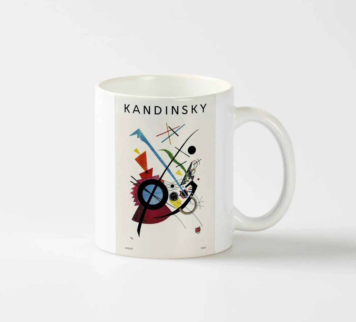 Kandinsky - Violet ceramic mug by Vintage by JUNIQE