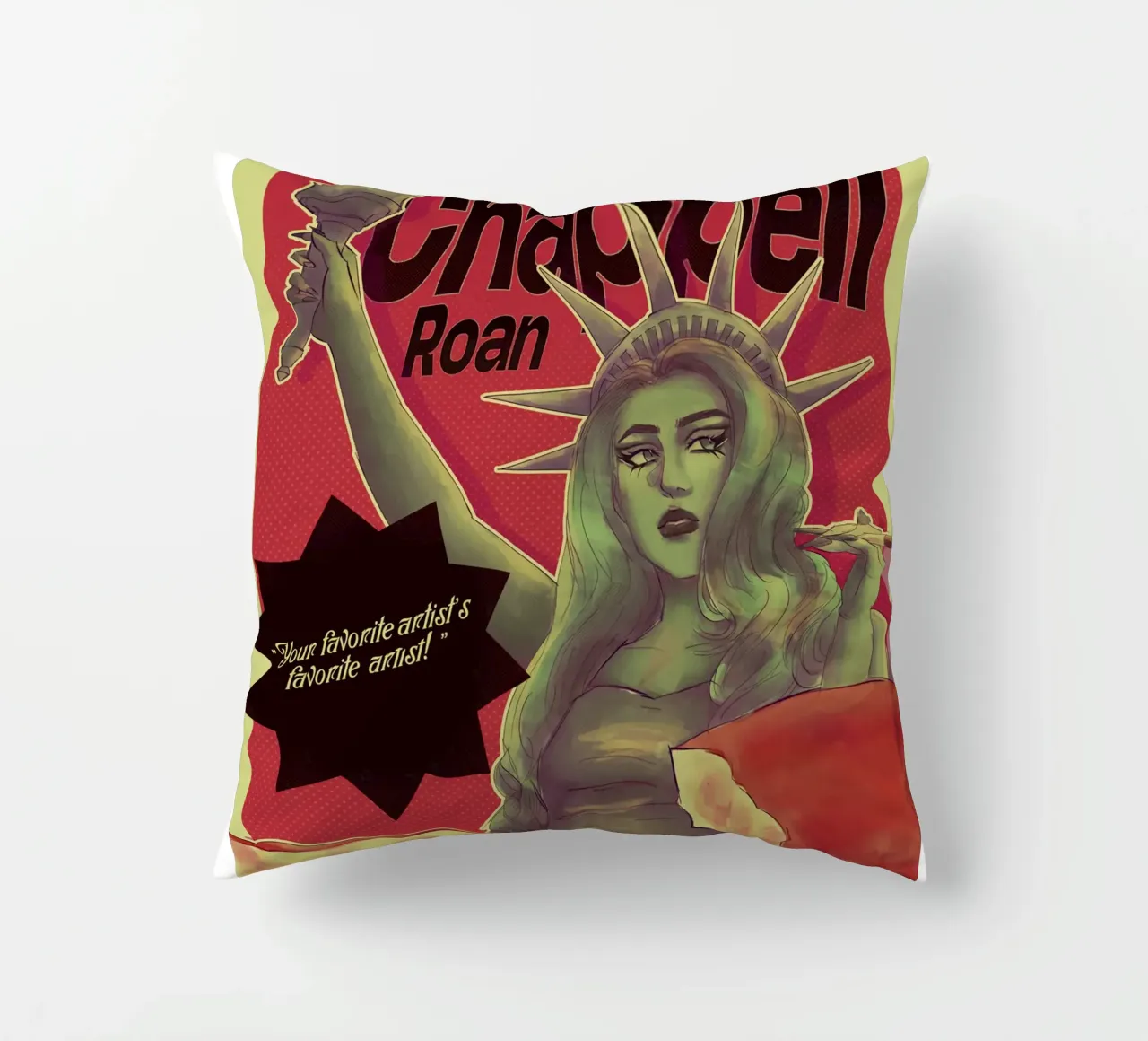 Iconic Liberty Chappell Roan Poster decorative cushion by ardala guller