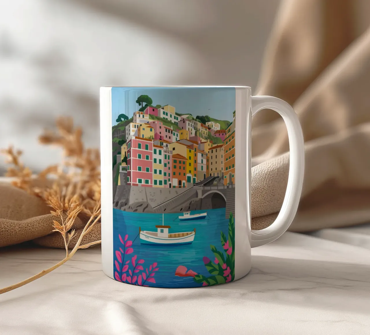 Cinque Terre Mare tazza in ceramica da Paez Harmony