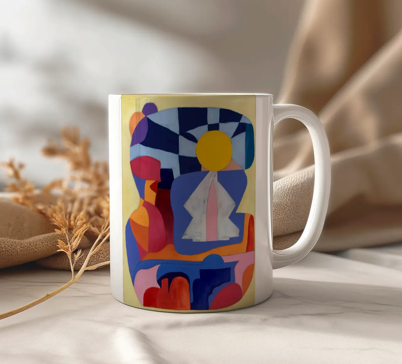 Geometric Social Scene tazza in ceramica da Lush Essence