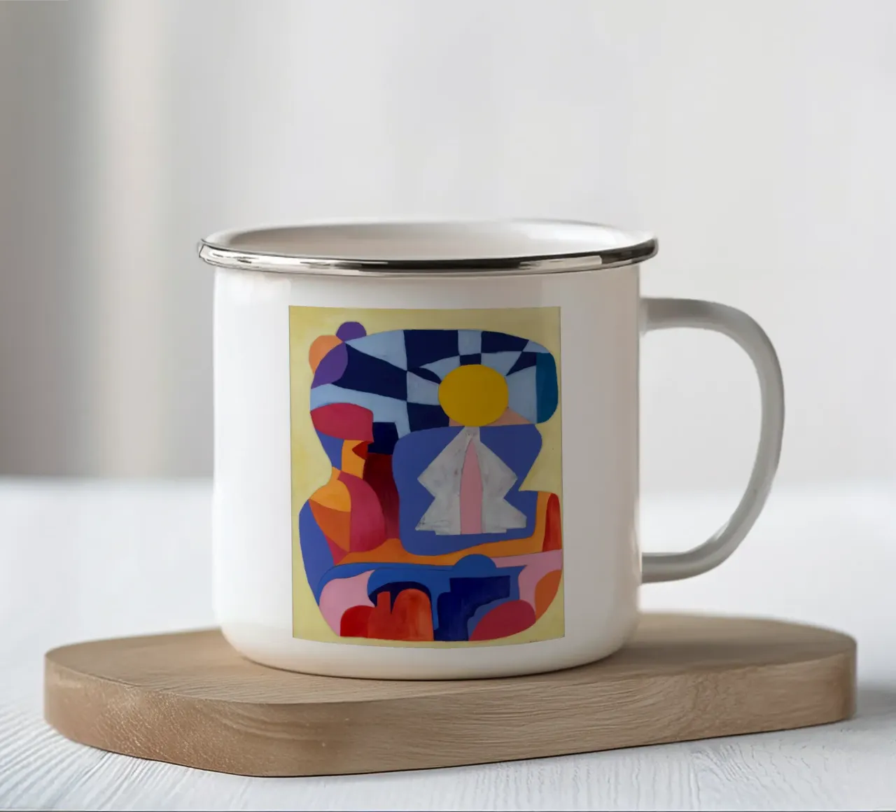 Geometric Social Scene tazza in smalto da Lush Essence