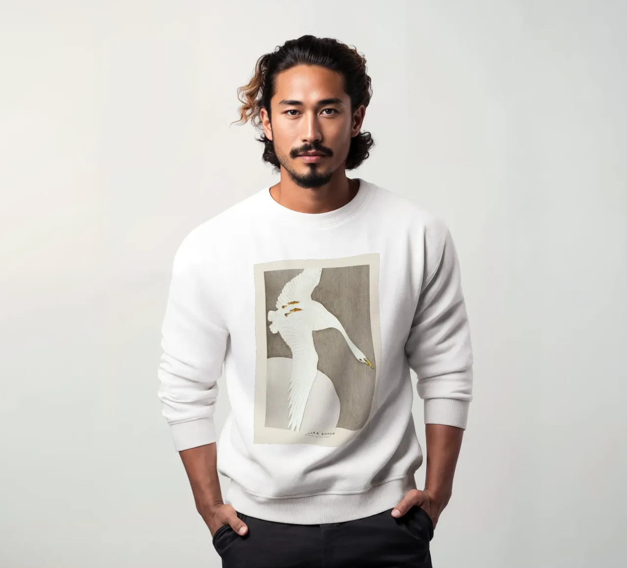 Koson - Goose at Full Moon felpa da Vintage by JUNIQE