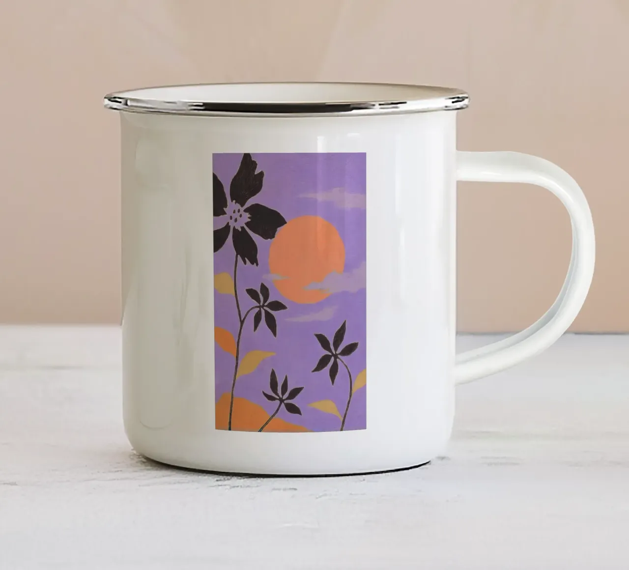 Purple Sunset tazza in smalto da treechild