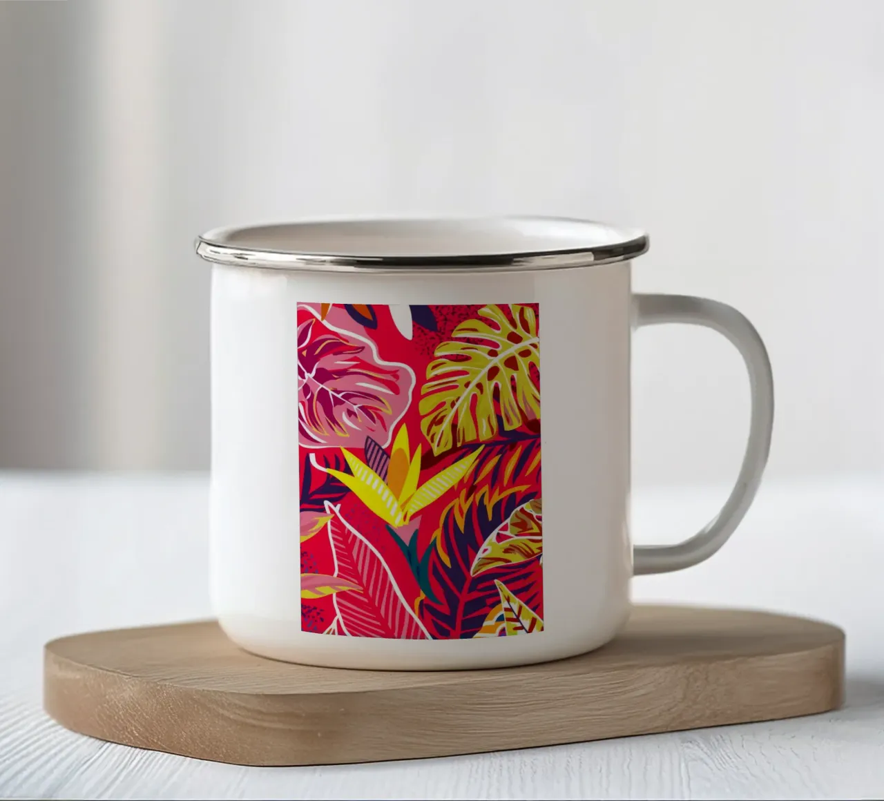 Radiosità delle foglie infuocate tazza in smalto da Grande Serene