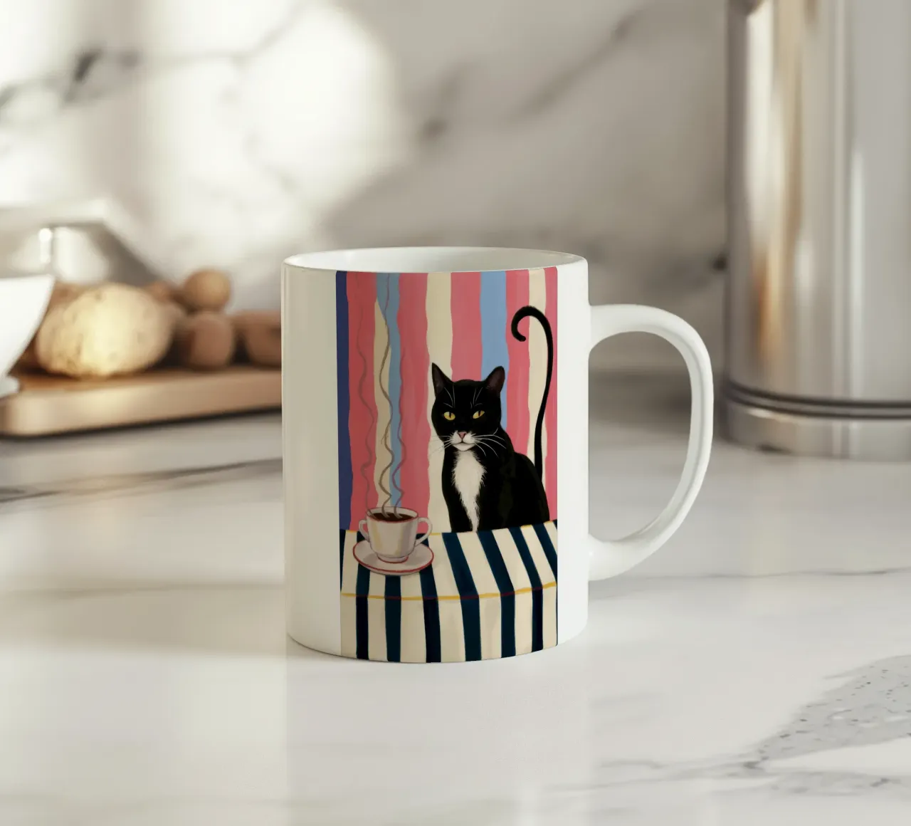 Contemplation du chat de café mug en céramique de Paez Harmony