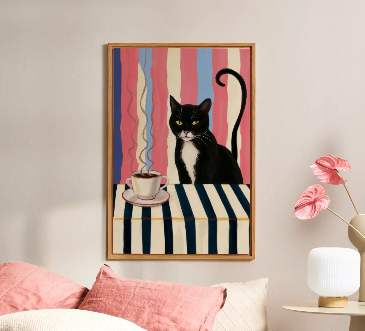 Cafe Cat Contemplation forex plate by Paez Harmony