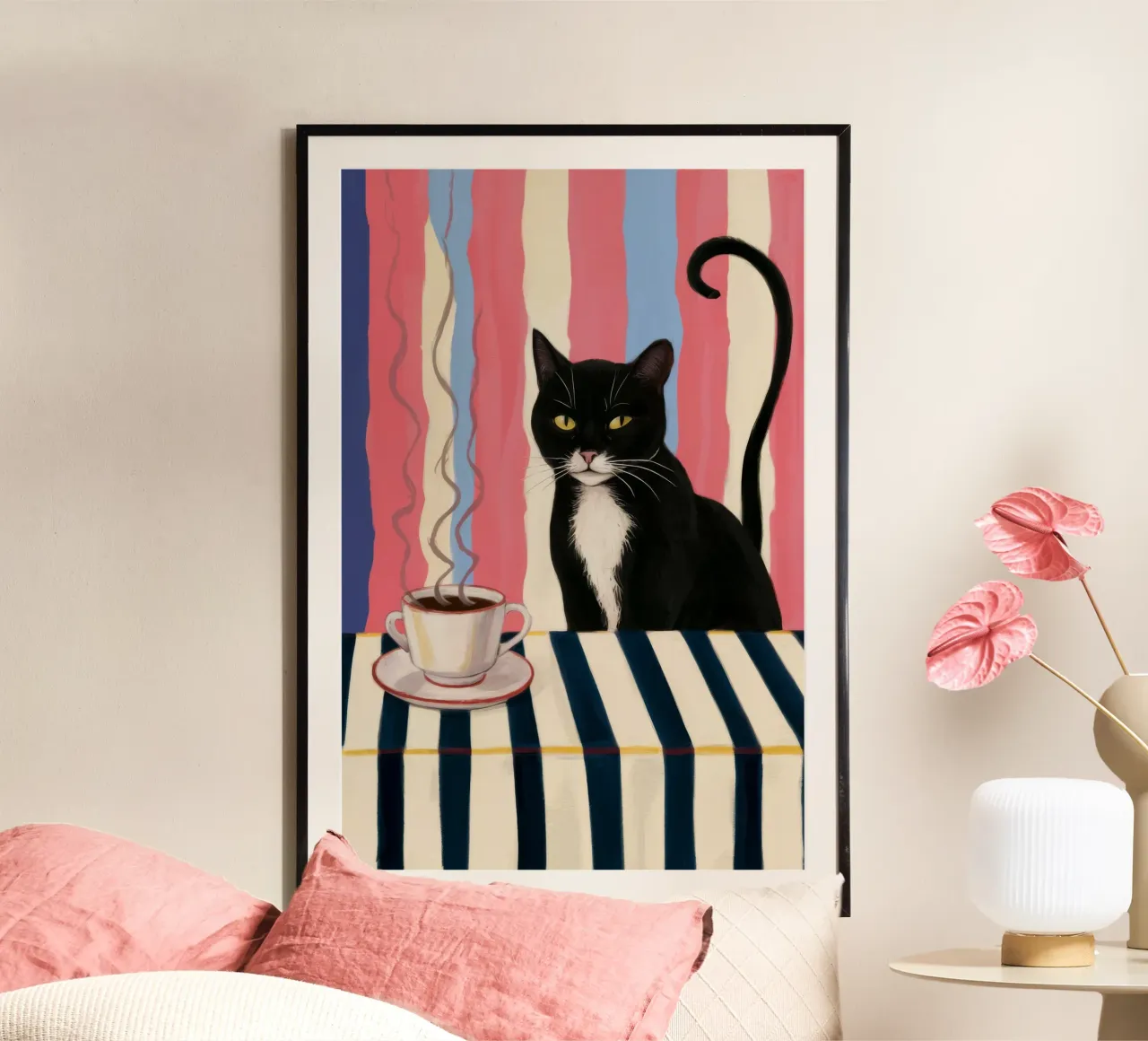 Contemplazione del gatto del caffè carta hahnemühle da Paez Harmony