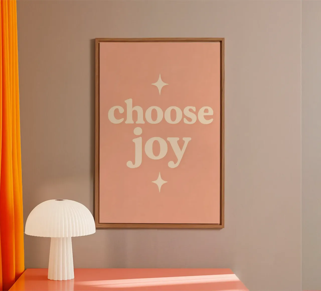 Choose Joy (Apricot) alluminio dibond da treechild