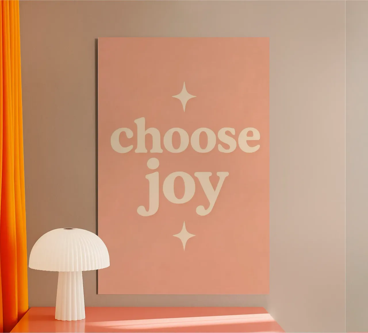 Choose Joy (Apricot) alluminio dibond da treechild