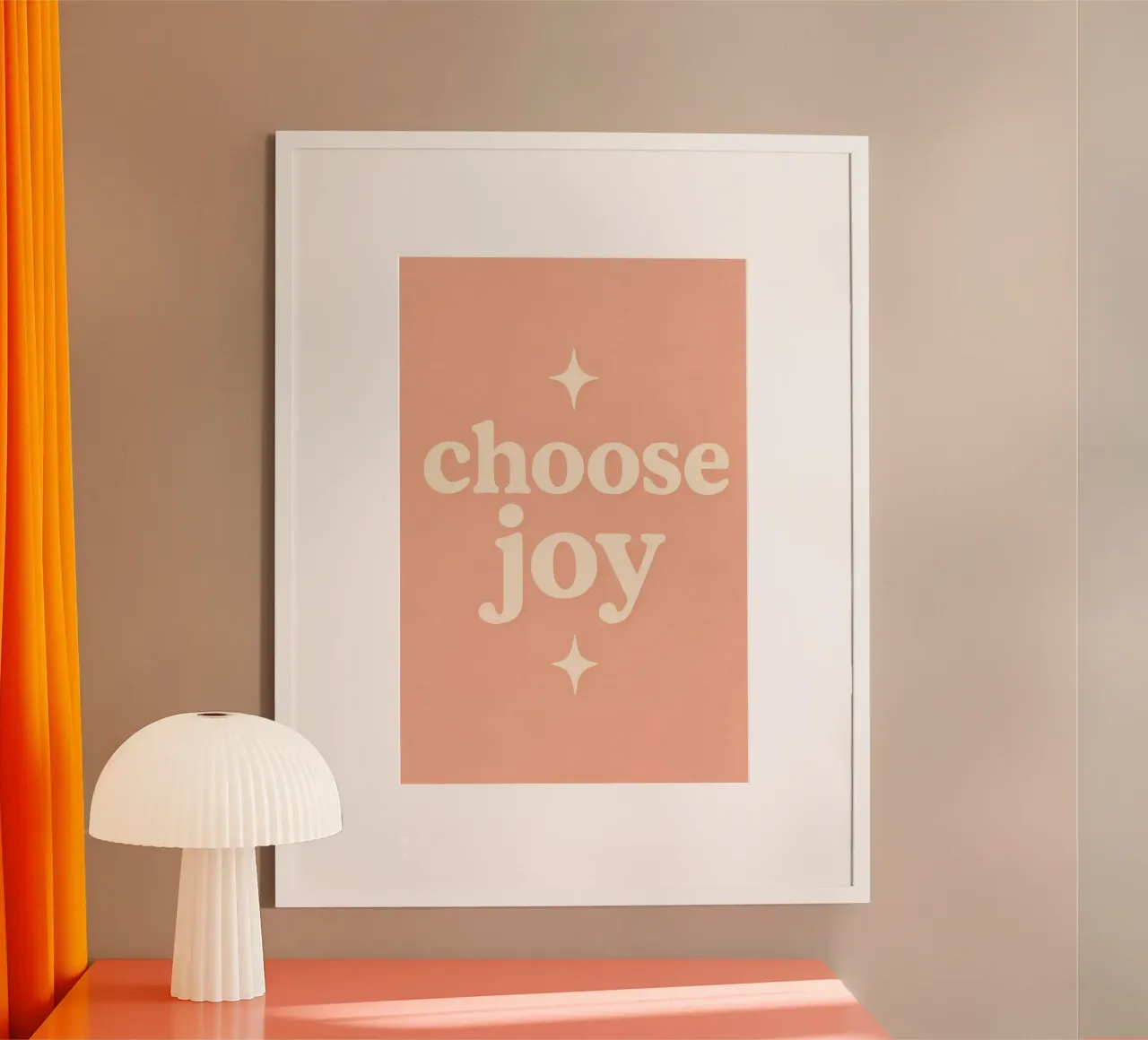 Choose Joy (Apricot) carta hahnemühle da treechild
