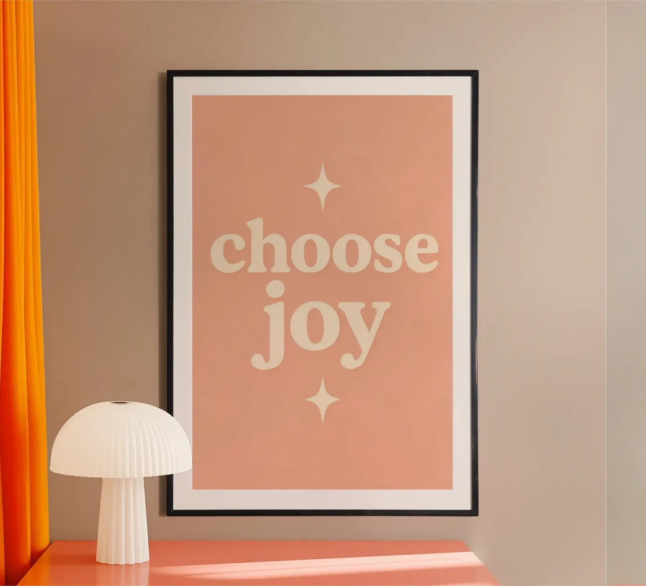 Choose Joy (Apricot) carta hahnemühle da treechild