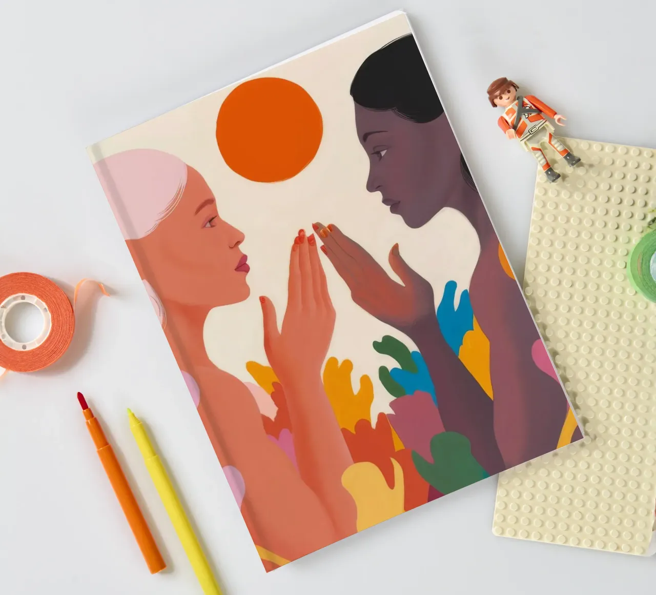 Abstract Embrace Warmth notebook by Lumie Layers