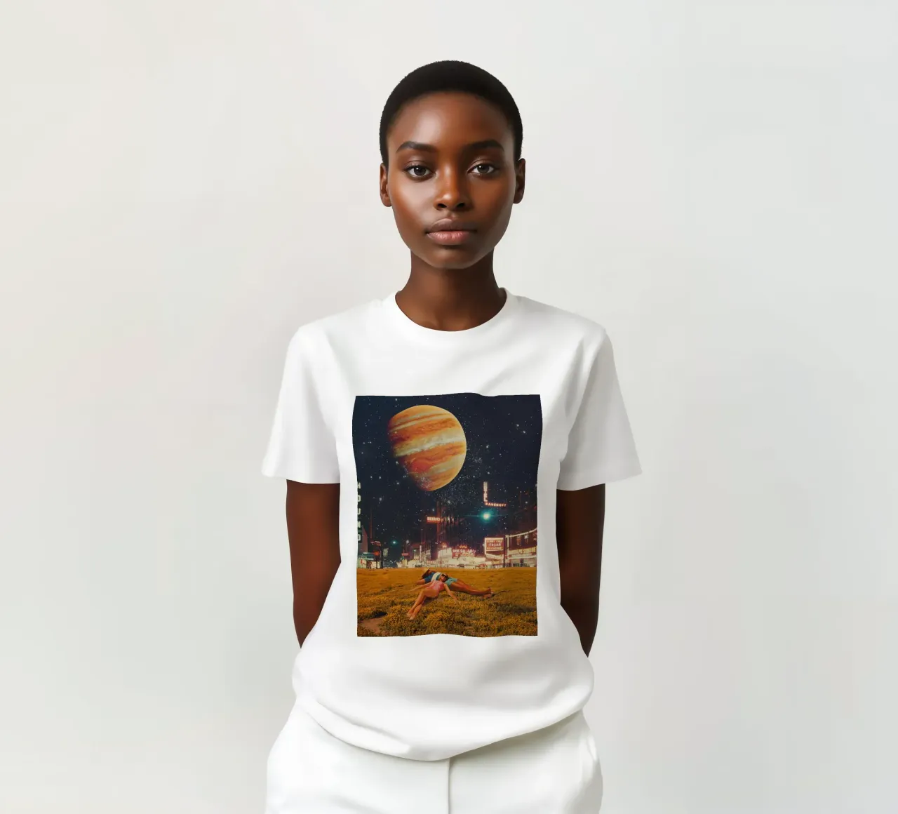 a postcard from year 2349 t-shirt da Frank Moth