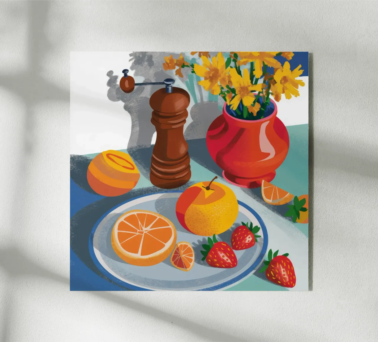 Sonnenschein Zitrone Stille Acryl-Glas von Grande Serene