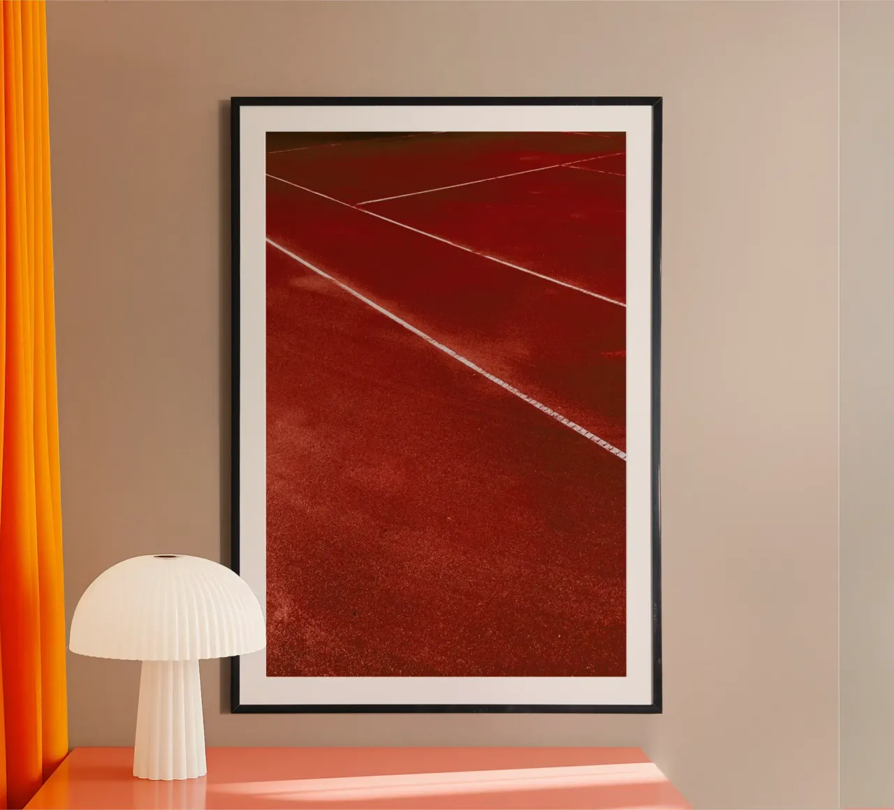 Lines On The Tennis Court poster de Sebastian Hilgetag